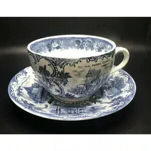 Jonroth Old‎ English Staffordshire Ware Historic Williamsburg VA Cup & Saucer